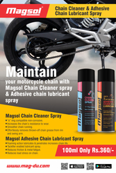 Magsol Chain Cleaner Spray & Magsol Adhesive Chain Lubricant Spray